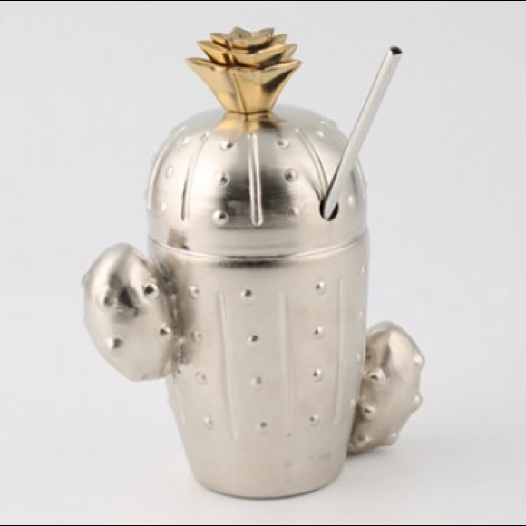 🌵 🍍24 oz Stainless/gold tone cactus tumbler - Picture 7 of 13